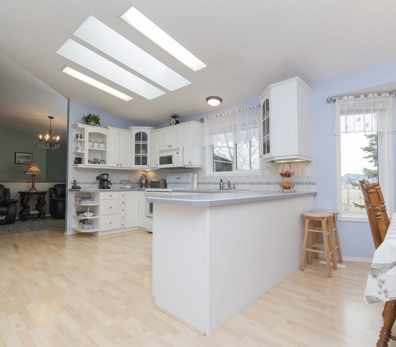 A beautiful shot of a modern house kitchen